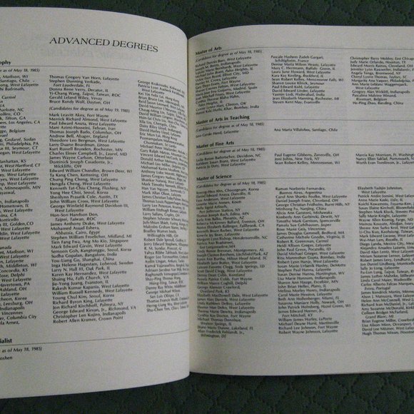 🎓 Purdue University 1985 Commencement Program - Picture 5 of 8